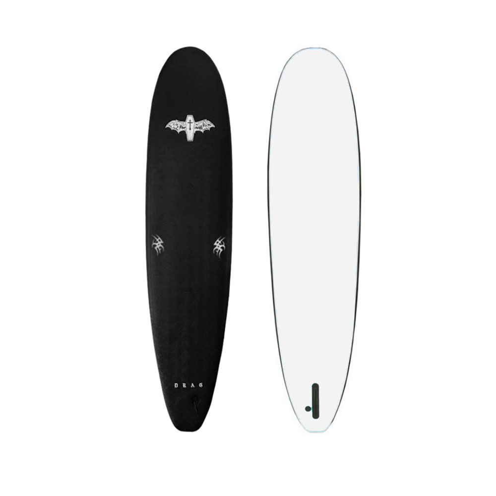 DRAG ドラッグサーフボード DG COFFIN 8'0 SINGLE FIN (BLK/WHT) ソフトボード